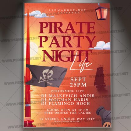 Download Pirate Party Night Template 1