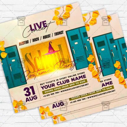 School Costume Party - Flyer PSD Template