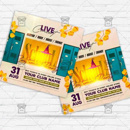 School Costume Party - Flyer PSD Template