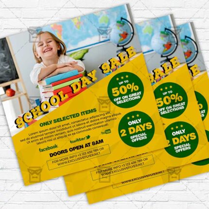 School Day Sale - Flyer PSD Template