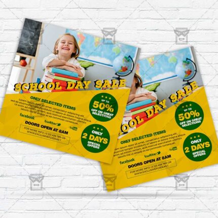 School Day Sale - Flyer PSD Template