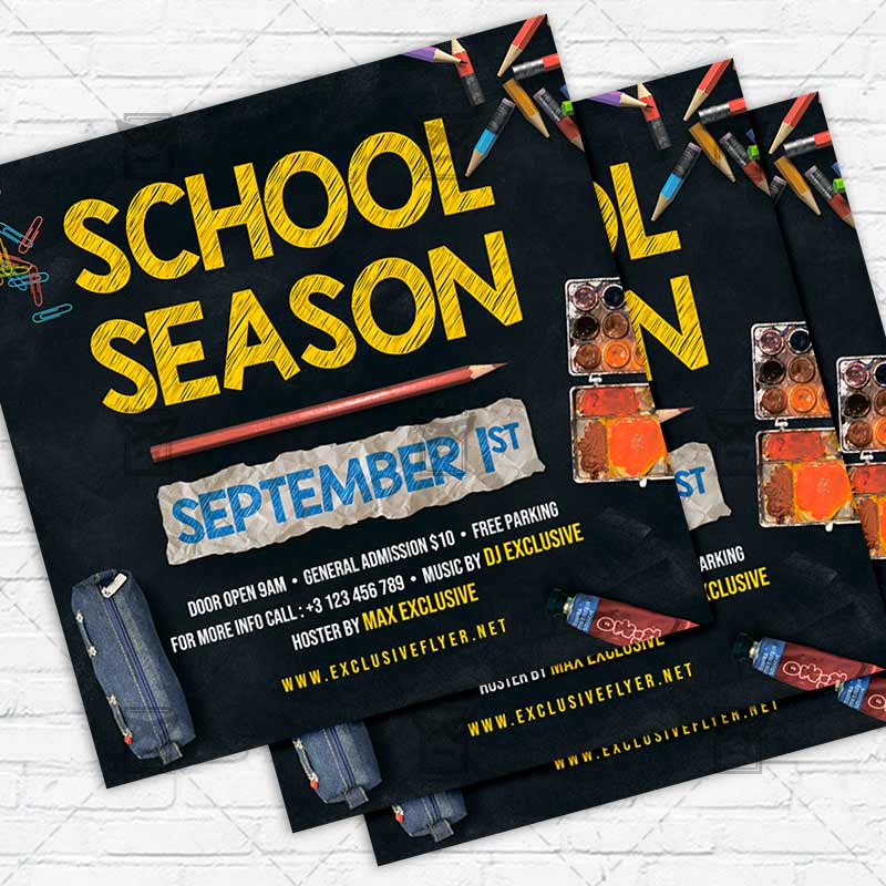 school_season-premium-instagramflyer-template-1.jpg School Season - Flyer PSD Template