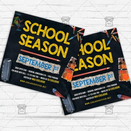 School Season - Flyer PSD Template
