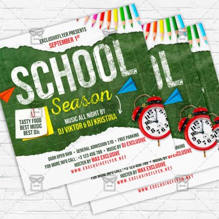 School Season Again - Flyer PSD Template
