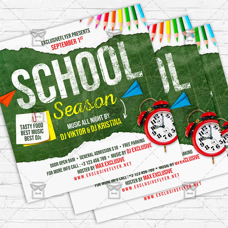 school_season_again-premium-instagramflyer-template-1.jpg School Season Again - Flyer PSD Template