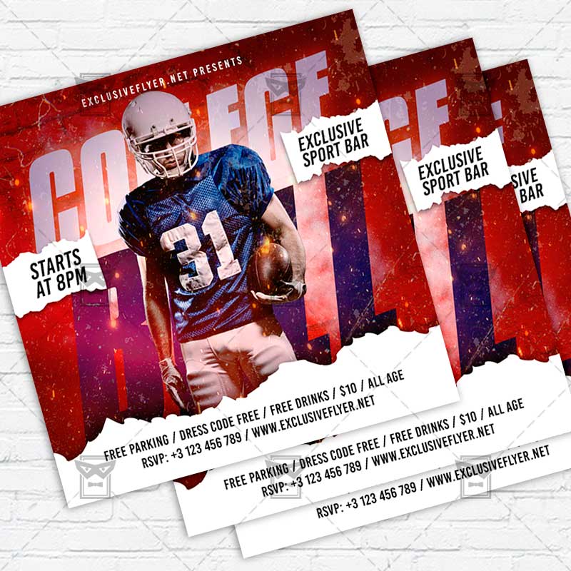 college_football-premium-instagramflyer-template-1.jpg College Football - Flyer PSD Template