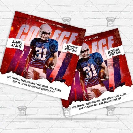 College Football - Flyer PSD Template