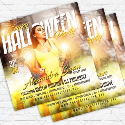 Crazy Halloween - Flyer PSD Template