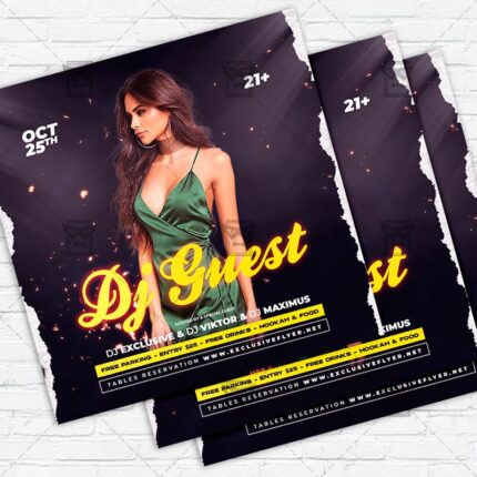 Dj Guest Night - Flyer PSD Template