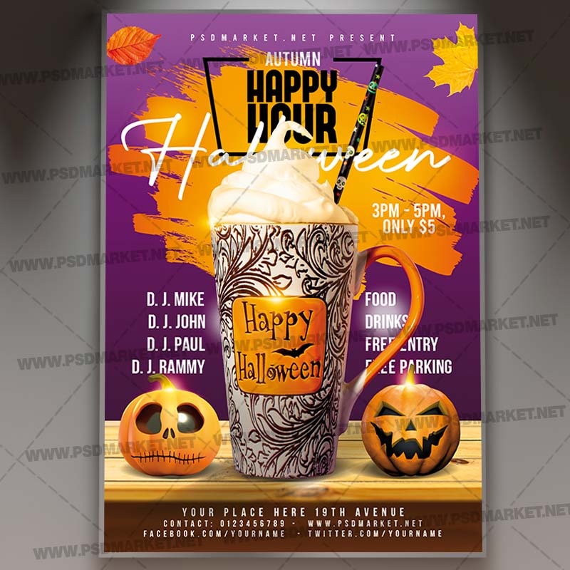 Download Happy Hour Halloween Template Flyer PSD PSDmarket