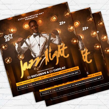 Jazz Night - Flyer PSD Template