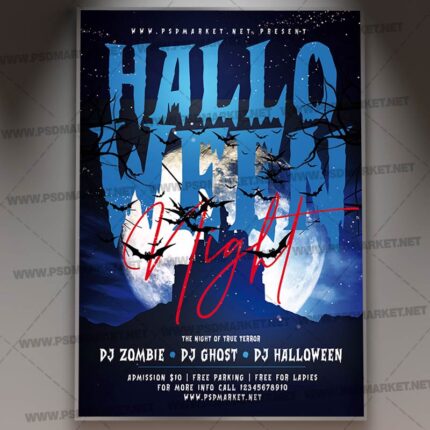 Download Scary Halloween Night Template 1