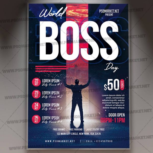 Download Boss Day Flyer - PSD Template | PSDmarket