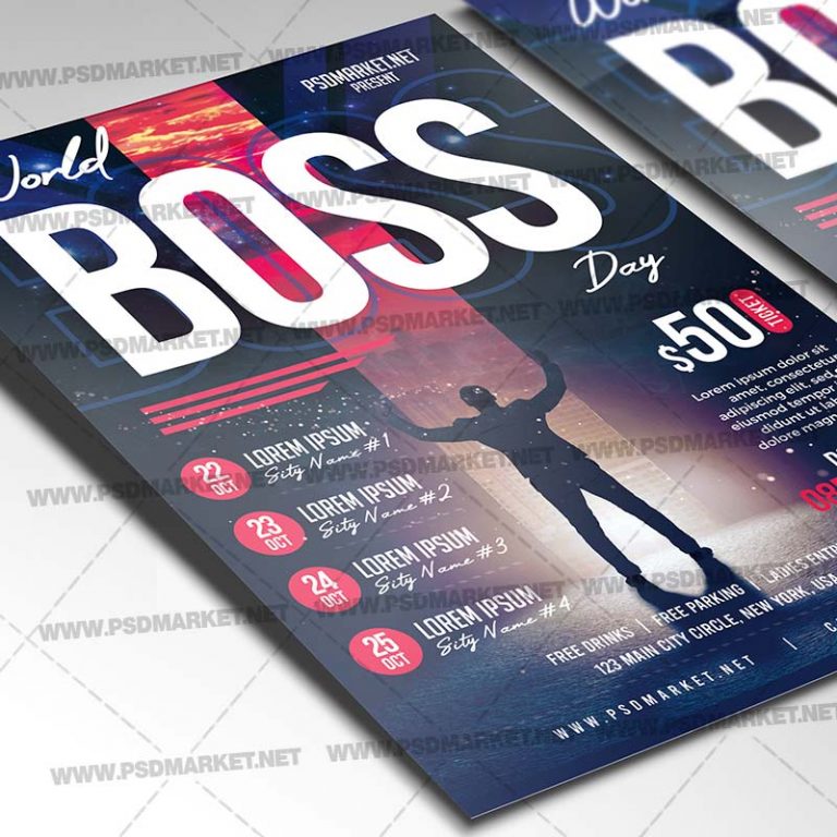 Download Boss Day Flyer - PSD Template | PSDmarket