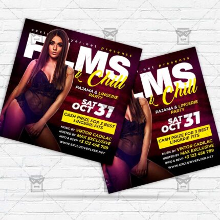 Films and Chill - Flyer PSD Template | ExclusiveFlyer