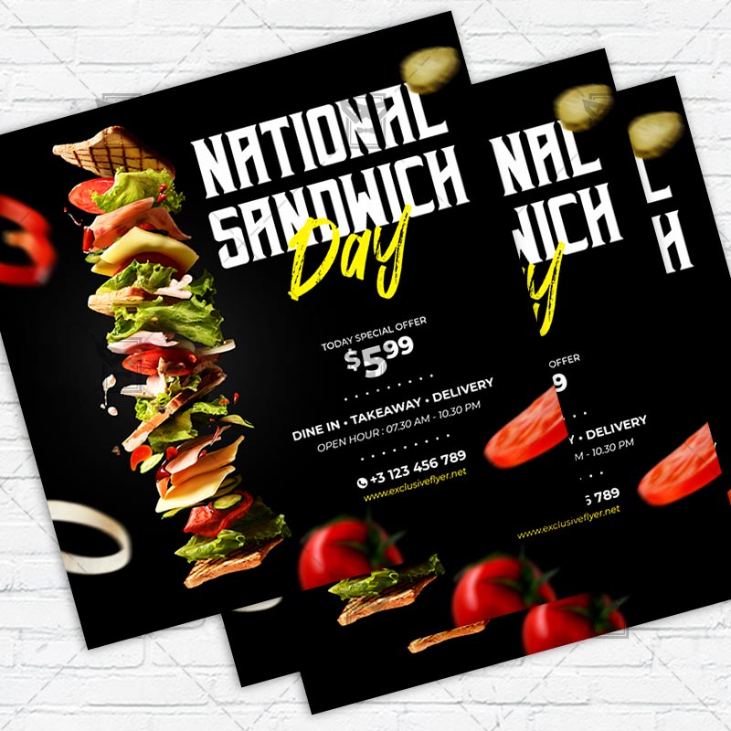national_sandwich_day-premium-instagramflyer-template-1.jpg National Sandwich Day - Flyer PSD Template | ExclusiveFlyer