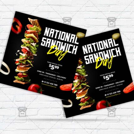 National Sandwich Day - Flyer PSD Template | ExclusiveFlyer