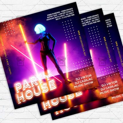 Party House - Flyer PSD Template | ExclusiveFlyer