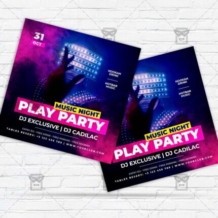 Play Party - Flyer PSD Template | ExclusiveFlyer
