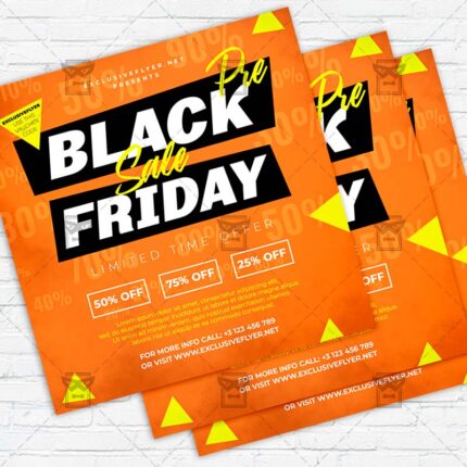 Pre Black Friday Sale - Flyer PSD Template | ExclusiveFlyer
