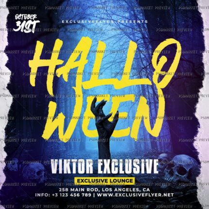 Halloween Mega Bash — PSD template preview