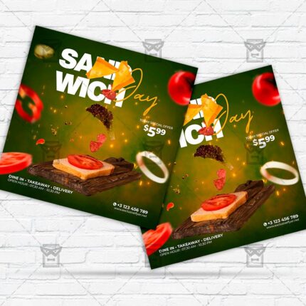 Sandwich Day - Flyer PSD Template | ExclusiveFlyer