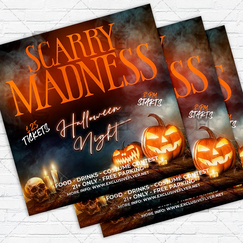 scarry_madness-premium-instagramflyer-template-1.jpg Scarry Madness - Flyer PSD Template | ExclusiveFlyer