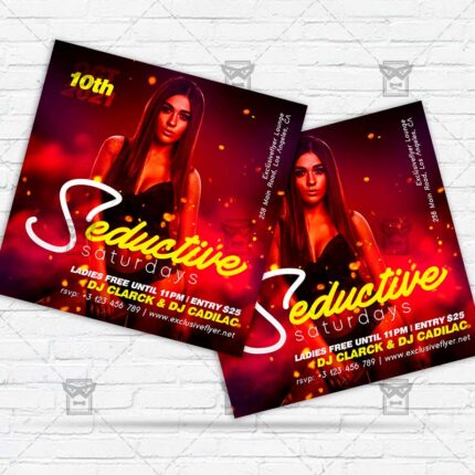 Seductive Saturdays - Flyer PSD Template | ExclusiveFlyer