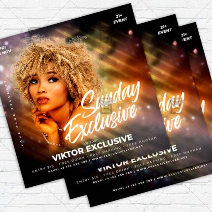 Sunday Exclusive - Flyer PSD Template | ExclusiveFlyer