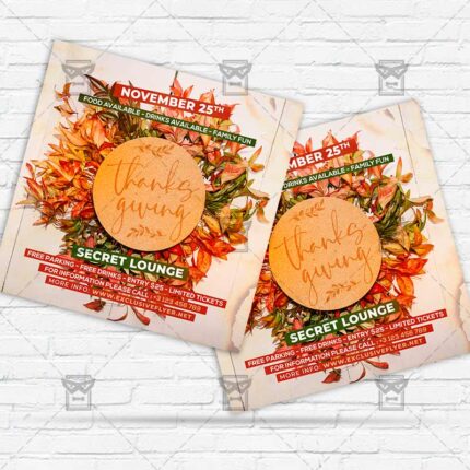 Thanksgiving Day - Flyer PSD Template | ExclusiveFlyer