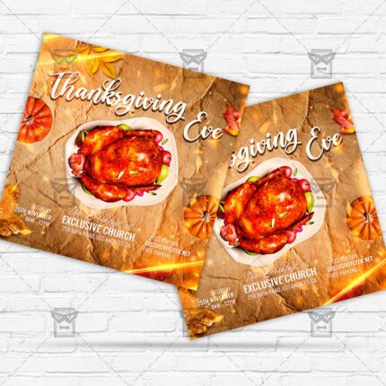Thanksgiving Eve - Flyer PSD Template | ExclusiveFlyer