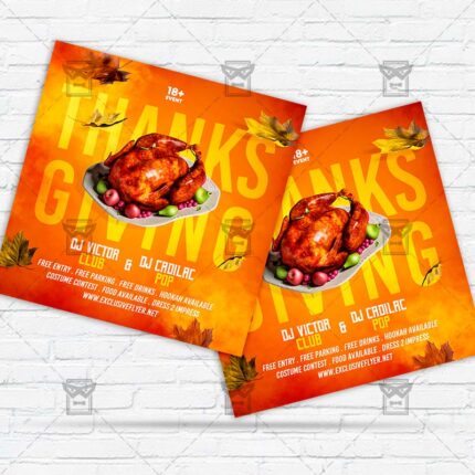 Thanksgiving Night - Flyer PSD Template | ExclusiveFlyer