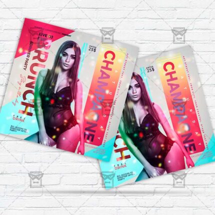 Champagne Brunch - Flyer PSD Template | ExclusiveFlyer