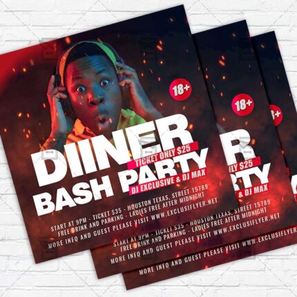 Dinner Bash - Flyer PSD Template | ExclusiveFlyer