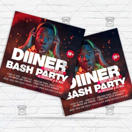 Dinner Bash - Flyer PSD Template | ExclusiveFlyer