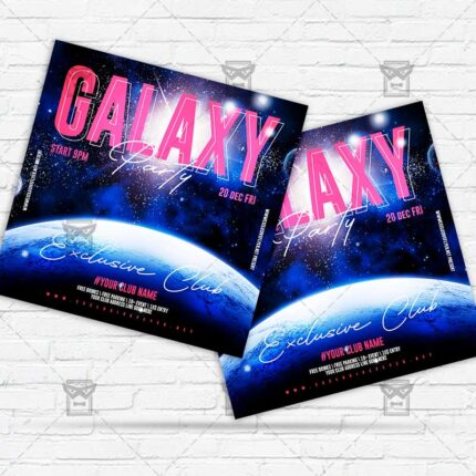 Galaxy Party - Flyer PSD Template | ExclusiveFlyer
