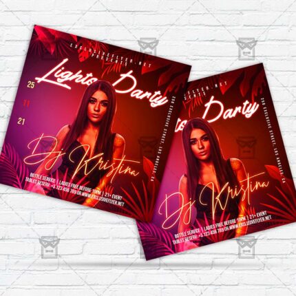 Lights Party - Flyer PSD Template | ExclusiveFlyer