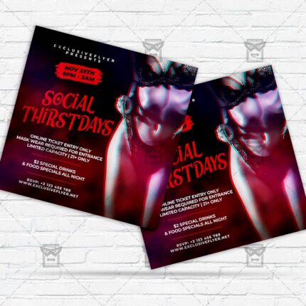 Social Thirstdays - Flyer PSD Template | ExclusiveFlyer