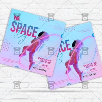 Space Dj - Flyer PSD Template | ExclusiveFlyer