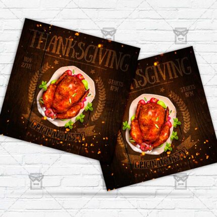 Thanksgiving Dinner - Flyer PSD Template | ExclusiveFlyer
