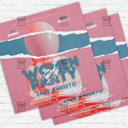 Women Party - Flyer PSD Template | ExclusiveFlyer