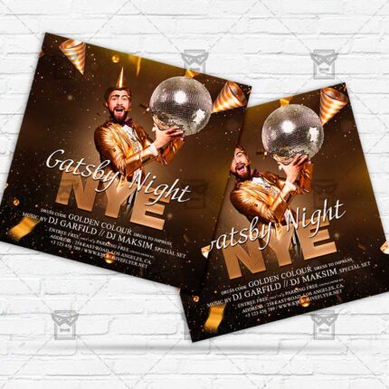 Gatsby New Year - Flyer PSD Template | ExclusiveFlyer