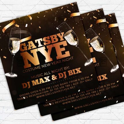 Gatsby NYE - Flyer PSD Template | ExclusiveFlyer