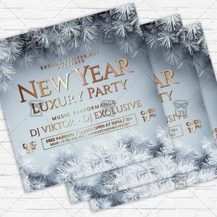 Luxury New Year - Flyer PSD Template | ExclusiveFlyer