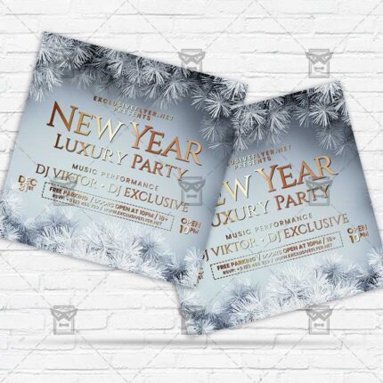 Luxury New Year - Flyer PSD Template | ExclusiveFlyer