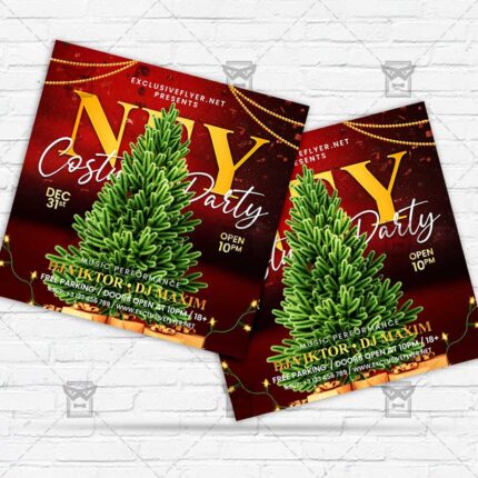 NYE Costume Night - Flyer PSD Template | ExclusiveFlyer