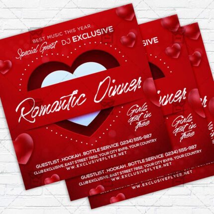 Romantic Dinner - Flyer PSD Template | ExclusiveFlyer