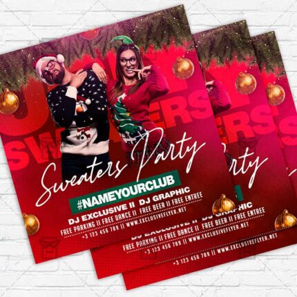 Sweaters Party - Flyer PSD Template | ExclusiveFlyer
