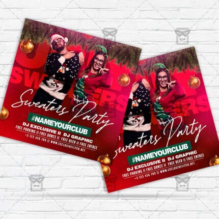 Sweaters Party - Flyer PSD Template | ExclusiveFlyer