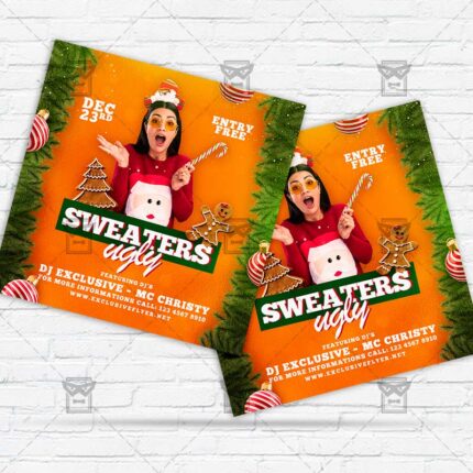 Ugly Sweaters - Flyer PSD Template | ExclusiveFlyer